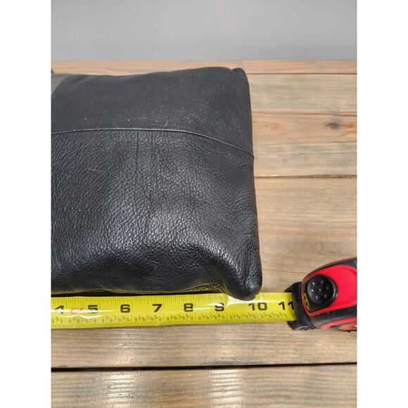 Brighton 2 tone Black & Bronze Crossbody Purse Tassel - Picture 7 of 11